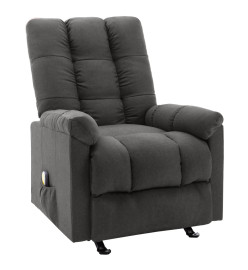 Fauteuil de massage inclinable Gris foncé Tissu