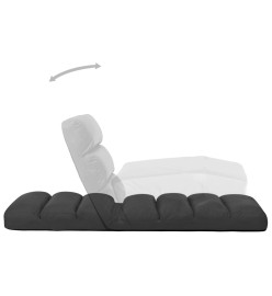 Chaise pliable de sol Anthracite Similicuir