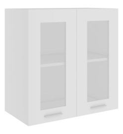 Armoire en verre suspendue Blanc 60x31x60 cm Aggloméré