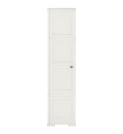 Armoire plastique 40x43x164 cm design de bois blanc angora