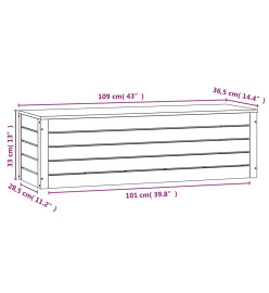 Boîte de rangement Marron miel 109x36,5x33 cm Bois massif pin