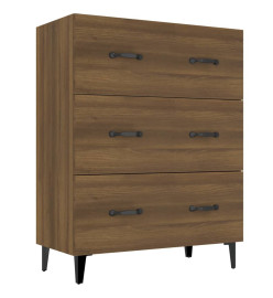 Buffet chêne marron 69,5x34x90 cm bois d'ingénierie