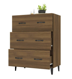 Buffet chêne marron 69,5x34x90 cm bois d'ingénierie