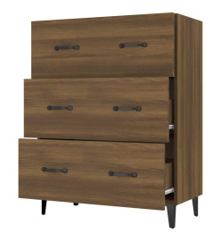 Buffet chêne marron 69,5x34x90 cm bois d'ingénierie