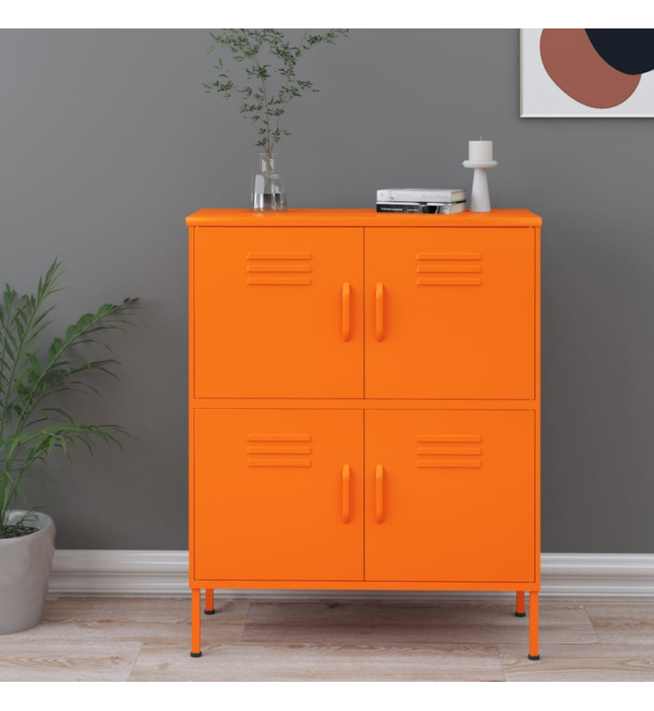 Armoire de rangement Orange 80x35x101,5 cm Acier