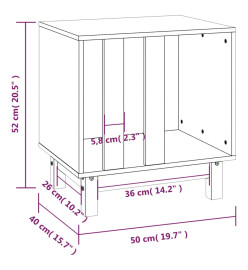 Niche pour chien Marron miel 50x40x52 cm Bois de pin massif