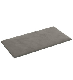 Panneaux muraux 12 pcs Gris clair 60x30 cm Velours 2,16 m²