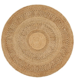 Tapis Jute tressé à la main 120 cm Rond