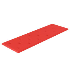 Panneaux muraux 12 pcs Rouge 90x30 cm Similicuir 3,24 m²