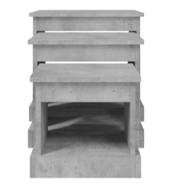 Tables gigognes 3 pcs gris béton bois d'ingénierie