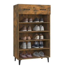 Meuble à chaussures Chêne fumé 60x35x105 cm Bois d'ingénierie