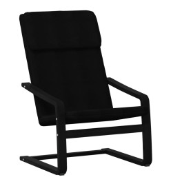 Chaise de relaxation Noir Tissu