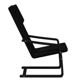 Chaise de relaxation Noir Tissu