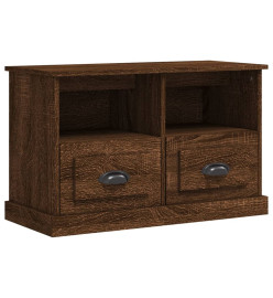 Meuble TV chêne marron 80x35x50 cm bois d'ingénierie