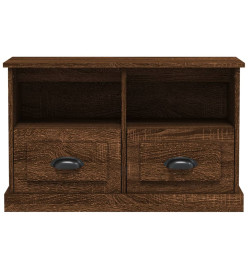 Meuble TV chêne marron 80x35x50 cm bois d'ingénierie