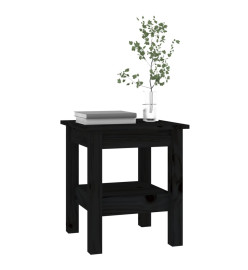 Table basse Noir 35x35x40 cm Bois massif de pin