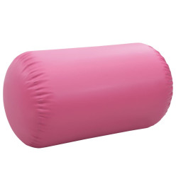 Rouleau gonflable de gymnastique avec pompe 100x60 cm PVC Rose