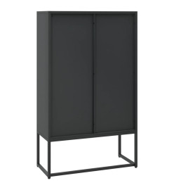 Buffet haut Noir 80x35x135 cm Acier