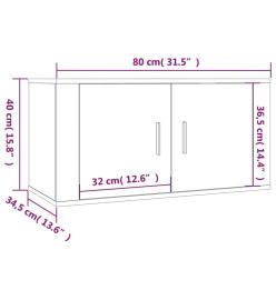 Ensemble de meubles TV 3 pcs Sonoma gris Bois d'ingénierie