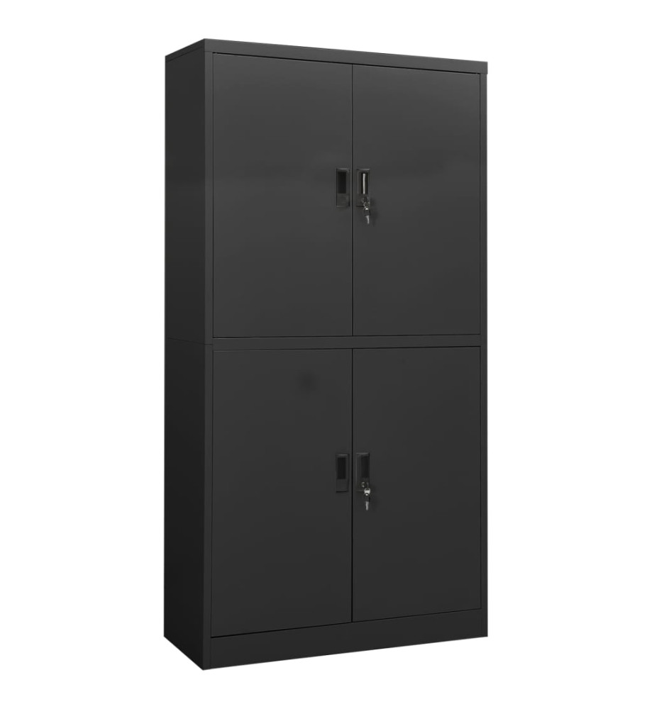 Armoire de bureau Anthracite 90x40x180 cm Acier