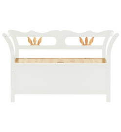 Banc Blanc 107x45x75,5 cm Bois de sapin solide