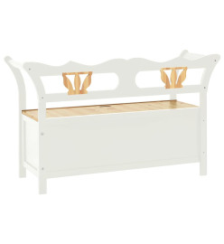 Banc Blanc 107x45x75,5 cm Bois de sapin solide