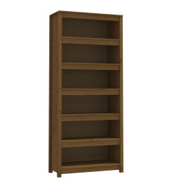 Bibliothèque Marron miel 80x35x183 cm Bois de pin massif