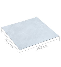 Planches plancher autoadhésives 20 pcs PVC 1,86 m² Marbre blanc