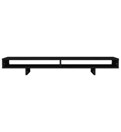 Support de moniteur Noir 100x27x14 cm Bois de pin solide