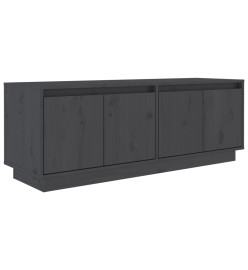 Meuble TV Gris 110x34x40 cm Bois de pin massif