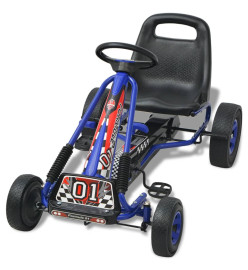 Kart à pédale avec siège ajustable Bleu