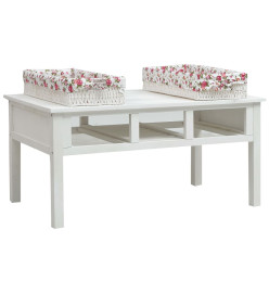 Table basse Blanc 99,5 x 60 x 48 cm Bois