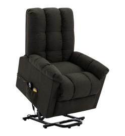 Fauteuil de massage Marron foncé Tissu