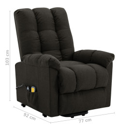 Fauteuil de massage Marron foncé Tissu