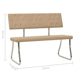 Banc 110 cm Cappuccino Similicuir