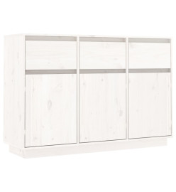 Buffet Blanc 110x34x75 cm Bois massif de pin