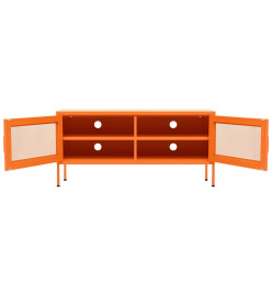 Meuble TV Orange 105x35x50 cm Acier