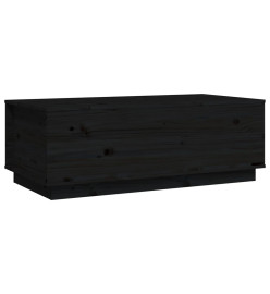 Table basse Noir 100x50x35 cm Bois massif de pin