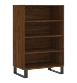 Buffet haut chêne marron 57x35x90 cm bois d'ingénierie