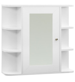 Armoire à miroir de salle de bain Blanc 66x17x63 cm MDF