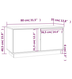 Meuble TV 80x35x40,5 cm Bois de pin massif