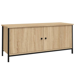 Meuble TV avec portes chêne sonoma 102x35x45 cm bois ingénierie