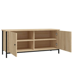 Meuble TV avec portes chêne sonoma 102x35x45 cm bois ingénierie