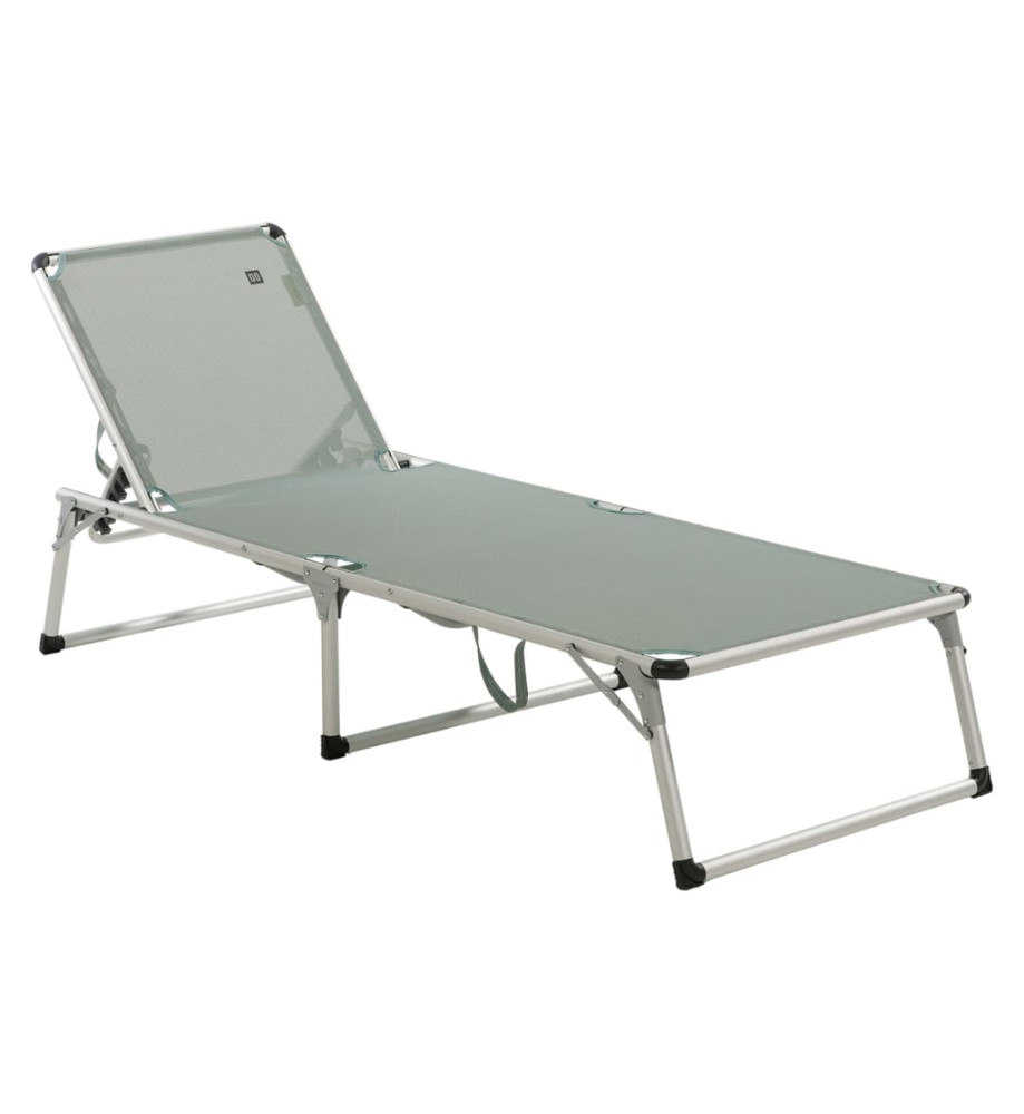 Travellife Chaise longue de camping Como vert doux