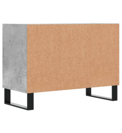 Meuble TV gris béton 69,5x30x50 cm bois d'ingénierie