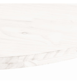 Dessus de table blanc 110x55x2,5 cm bois de pin massif ovale