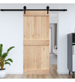 Porte 95x210 cm bois massif de pin