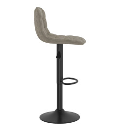 Tabourets de bar lot de 2 gris clair velours