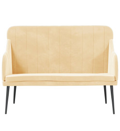 Banc Crème 110x76x80 cm Velours