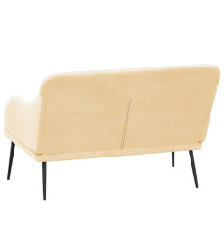 Banc Crème 110x76x80 cm Velours